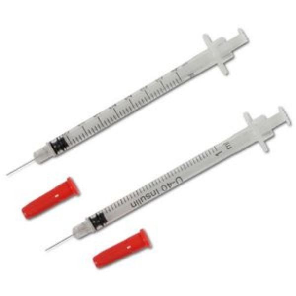 CVet Insulin-Spritze 1ml 40 I.U. m. Kanüle 0,3x12mm, 100 Stück